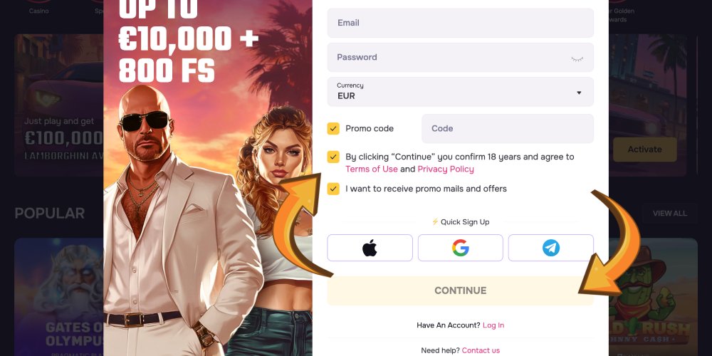 complete Gtbet registration